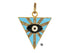 Pave Diamond Enamel Evil Eye Amulet pendant, (DEM-4086)